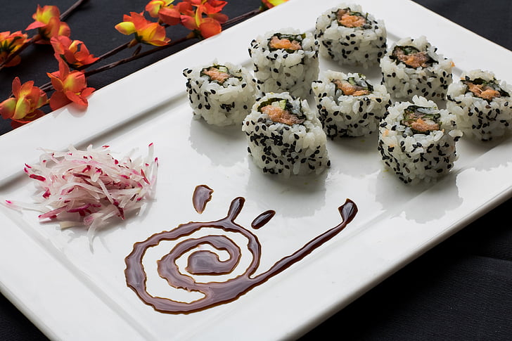 sushi, comida japonesa, Japonés, combinado, alimentos, oriental, gastronomía