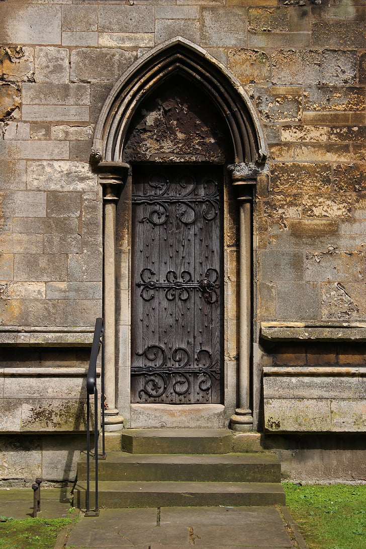 vrata, Portal, srednji vijek, srednjovjekovni, arhitektura, ulaz, zgrada
