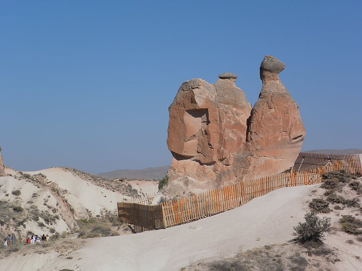 Turkije, Cappadocië, Camel, Fairy schoorstenen, UNESCO, woestijn, dorre klimaat
