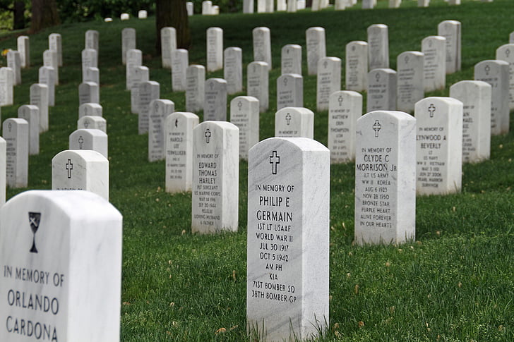kirkegården, Arlington, nasjonale, Washington, minnesmerke, gravstein, kirkegården