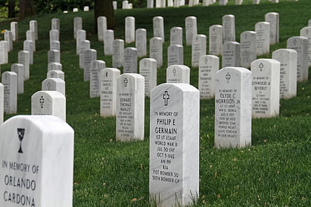 cimetière, Arlington, national, Washington, Memorial, Pierre tombale, cimetière