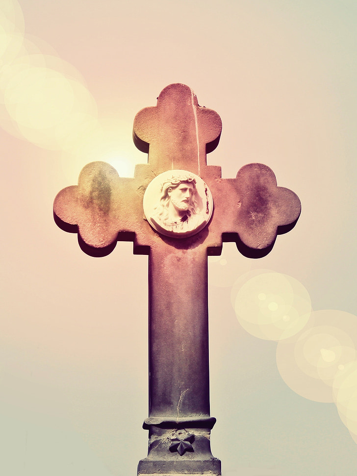 Cross, kyrkogården, tro, sorg, tombstone, grav, död