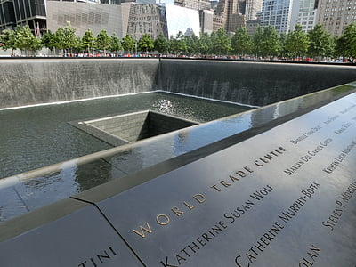 Ground Zero-muistomerkki, New Yorkissa, World trade Centerin, Manhattan, Yhdysvallat, Amerikka, muistomerkki