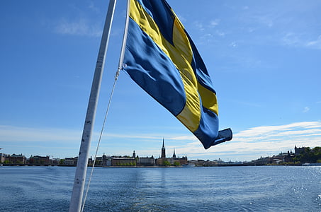 stockholm, sweden, old town, city, water, scandinavia, building