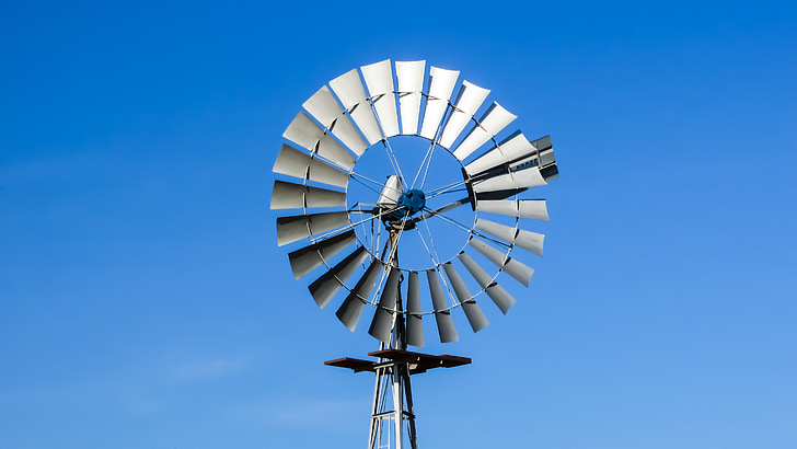 moinho de vento, fazenda, vento, água, zona rural, rural, agricultura