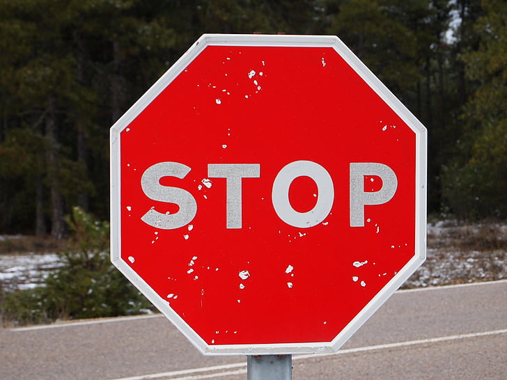 Stop, for, signal, rød