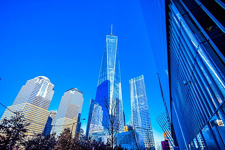 WTC, Centro de comércio de mundo, comércio, mundo, Centro, cidade, edifício