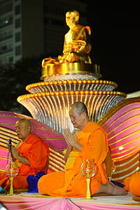 Budha, menih, zlata, budizem, phramongkolthepmuni, dhammakaya pagoda, Wat