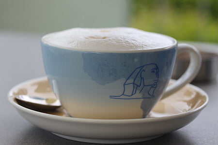café au lait, cup, milchschaum, coffee, drink, milk cafe, cafe