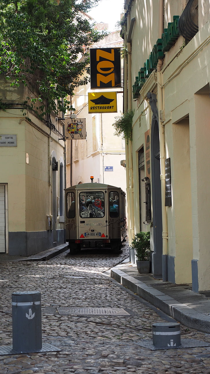 Avignon, kevyen raideliikenteen, Matkailu, Nähtävyydet, vanha kaupunki, kuja, Road
