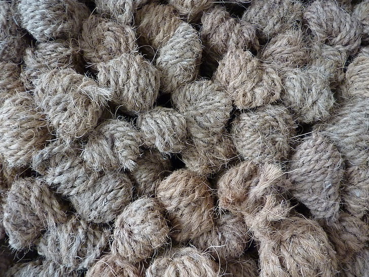 ropes, hemp, wrapped, stack, texture, grey, sisal