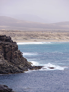 Fuerteventura, Spanien, El cotillo, vacker natur, lugn, kanariefågel, landskap
