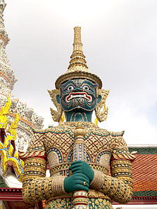 Bangkok, gran, Wat, Buda, Esmeralda, real, edificio