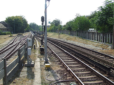 rail, tracks, by public transport, station, metro, transport, stop