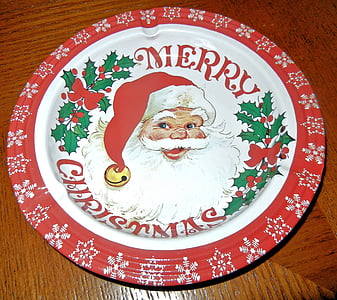 askkopp, jul, Santa, dekorativa, säsongsbetonade