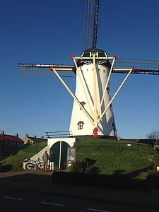 vjetrenjača, Nizozemska, nizozemski, Nizozemska, tradicionalni, mlin, Vjetar