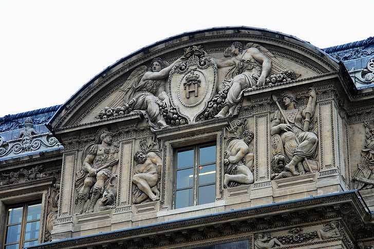 Frankreich, Paris, Fassade, Detail, Architektur, Sehenswürdigkeit, Europa