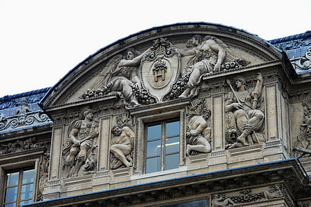 Francia, París, fachada, detalle, arquitectura, lugar famoso, Europa