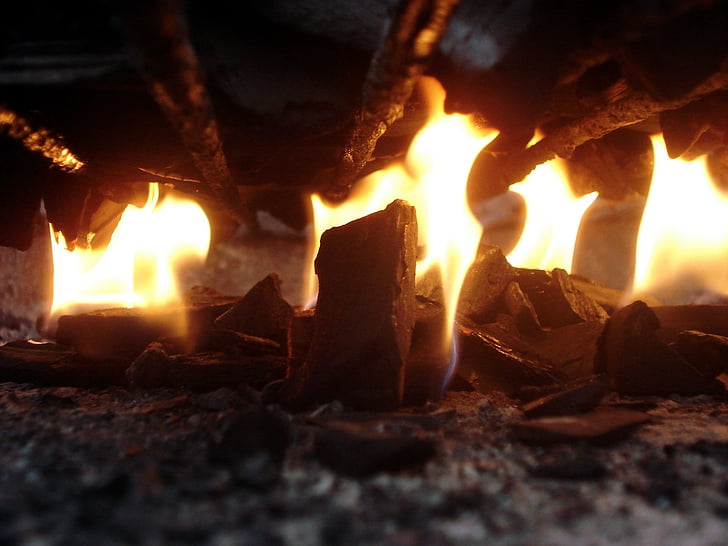 Burning, hiili, palo, liekki, lämpöä, Fire - luonnollinen ilmiö, Heat - lämpötila