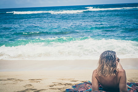 Beach, bikini, Caraibien, kyst, fritid, Ocean, udendørs