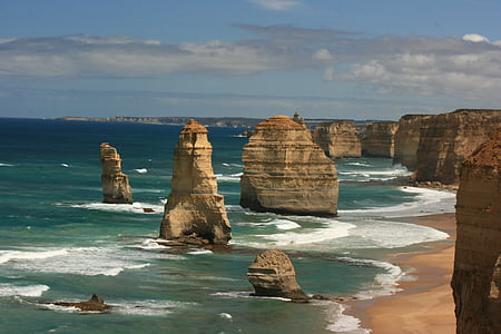 十二使徒, 澳大利亚, va, 海滩, 海岸, 自然, 悬崖