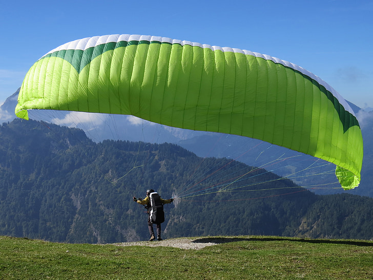 paragliding, sport, fly, paraglider, action