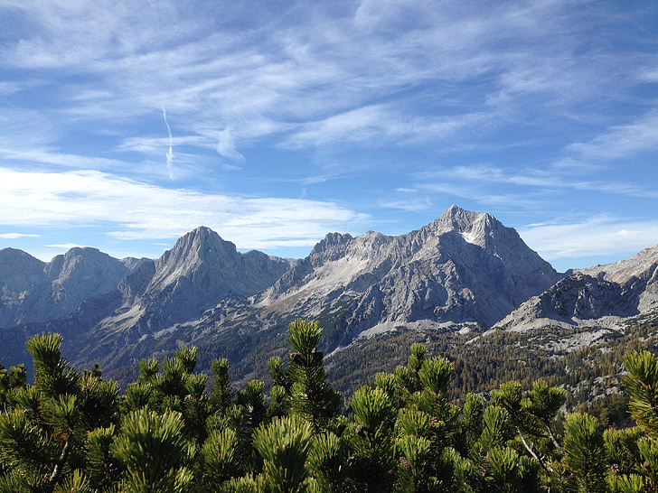 montañas, Alpine, caminata, pared de roca, Austria, Pyhrn priel
