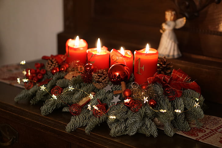 ange, Christmas, x mas, ange de Noël, Advent, chandelles, 4