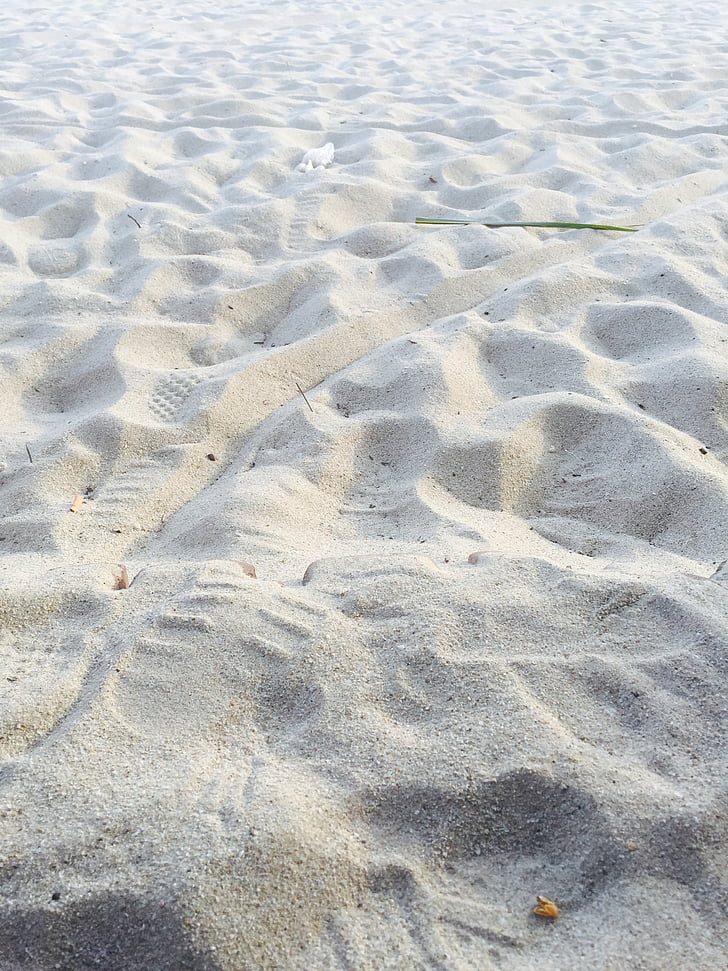 beach, sand, white sands, route, surface, ground, nature