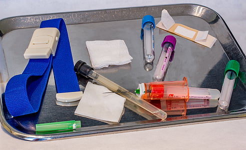 blod samling, materiale, blod collection tube, kanyle, Tube holder, sterile, vakuum blod collection tube