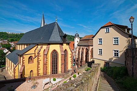 Wertheim, Badenia Wirtembergia, Niemcy, Kościół, Stare Miasto, stary budynek, atrakcje turystyczne