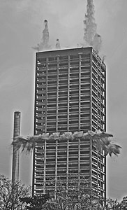 vyhodí, AFE veža, Frankfurt, demolácia, explózia, kolaps, schátralé