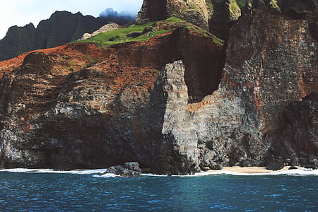 acantilado, Costa, naturaleza, Océano, rocas, mar, waater