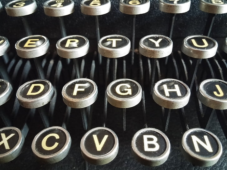 tipo, máquina de escrever, fonte, escrevendo, autor, livro, ler