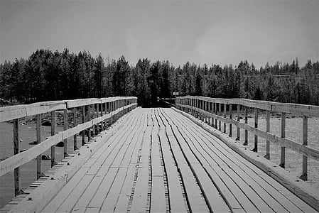 bro, svart-hvitt, følelse