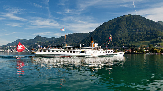 Genève, Lake, Zwitserland, meer van Genève, water, Montreux, boot