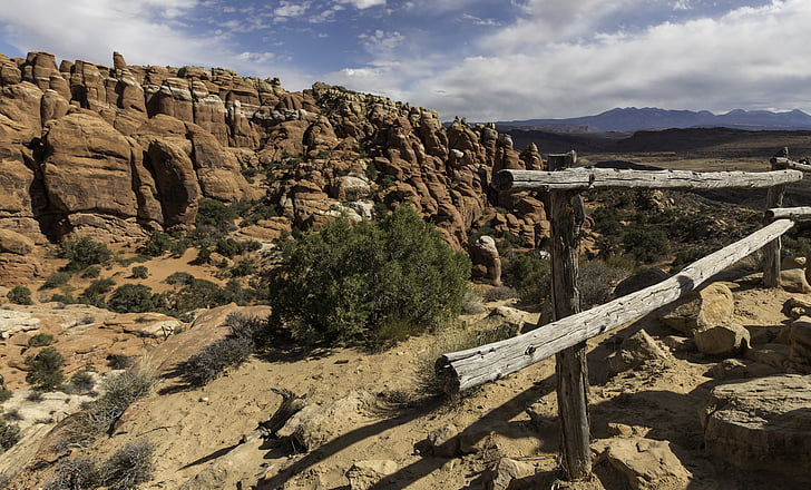 Pierre, paysage, Rock, nature, Sky, é.-u., Nuage - ciel