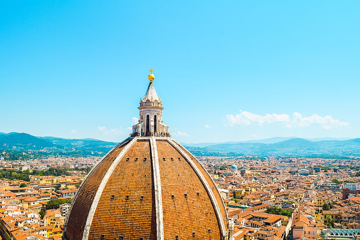 Florencie, Duomo, Itálie, pohled, krajina, Evropa, cestování
