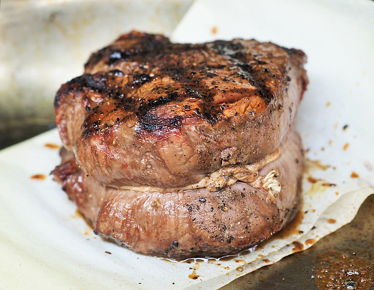 steiks, gaļa, fileja, pārtika, milti, vakariņas, liellopu gaļa