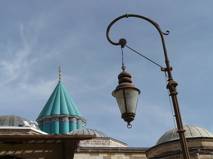 lykt, moskeen, Konya, mausoleet, Mevlana, Jalal annonsen din rumi, Museum