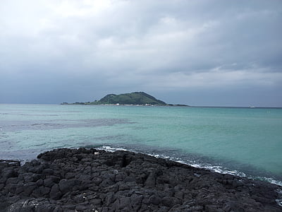 Jeju island, Jeju island havet, havet, smaragdgrønne hav, Sea island