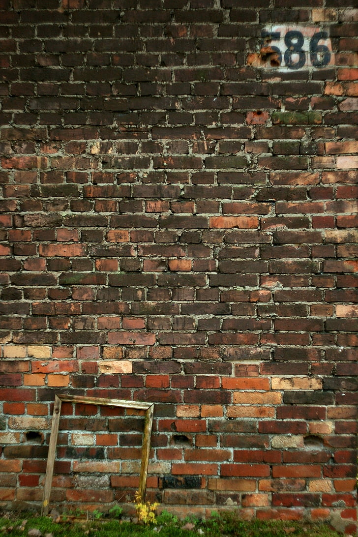 wall, brick, construction, building, number, old, backgrounds