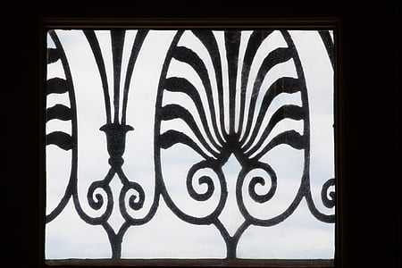 ornament, wrought iron, metal, home, building, decorative, style element