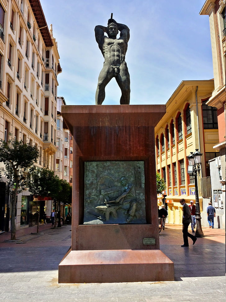 Památník, Barakaldo, Euskadi, socha, Architektura, známé místo, Městská scéna