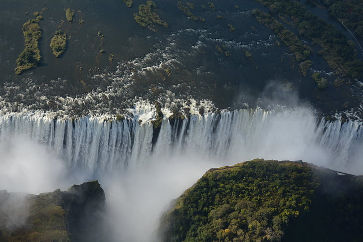 Aafrika, Victoria falls, juga, algatusel, vee, pika säriajaga, loodus