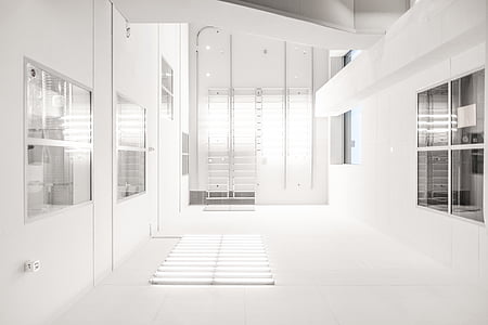 Branco, interior, configuração, foto, quarto, arquitetura, janela
