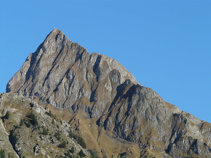 höfats, Mountain, Summit cross, kríž, Pešia turistika, horolezectvo, strmé