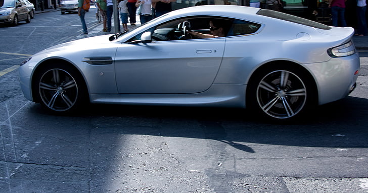 auto, snel, Aston martin, voertuig, snelheid, vervoer, weg