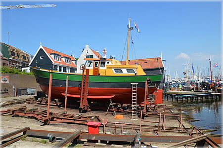 Holland, Pays-Bas, Urk, poisson, pêcheurs, culture, gens