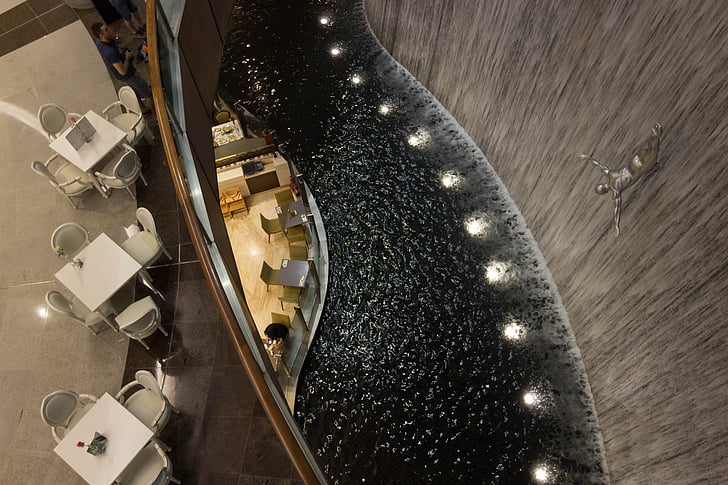 Dubai, dizajn interijera, unutar, Postava, Vodopad, Organska arhitektura, organski